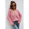 thumbnail image 2 of Women's V Neck Button Down Long Sleeve Cable Knit Cardigan Sweaters Outerwear Tops, 2 of 6