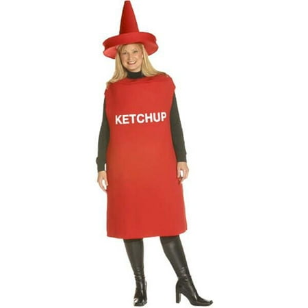 Adult Plus Size Ketchup Bottle Costume