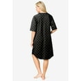 thumbnail image 2 of Dreams & Co. Plus Size Short French Terry Zip-Front Robe, 2 of 6