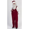 thumbnail image 2 of The Costume Center 7-piece Burgundy Velvet Overall Santa Claus Christmas Suit - Adult Size XXXL, 2 of 2