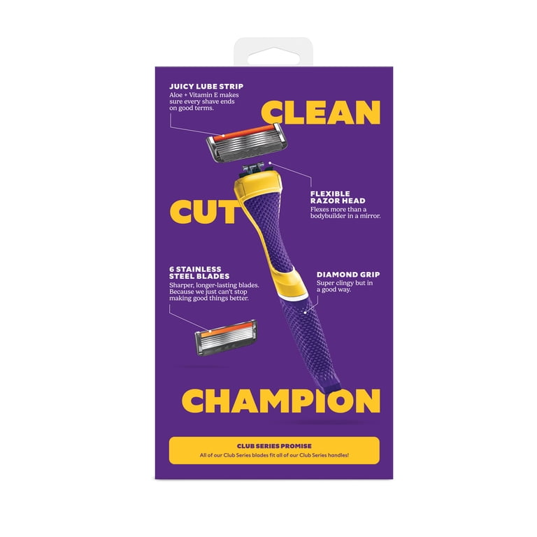 Dollar Shave Club LSU Tigers 6-Blade Starter Set 1 Handle, 2 x 6