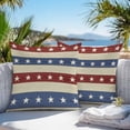 thumbnail image 2 of Outdoor Waterproof Pillow Covers Pack of 2, Independence Day Stars and Stripe Red Blue USA Flag Decorative Throw Pillowcases Cushion Covers for Garden Patio Tent Sofa Couch, 26x26 inch, 2 of 8