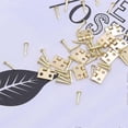 thumbnail image 2 of 24pcs 1/12 Mini House Miniature Furniture Cabinet Closet Mini Hinges with 96pcs Screws (Golden), 2 of 2