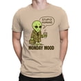 thumbnail image 2 of Alien's Monday Mood Humor Design Men's T-shirt, 2 of 3