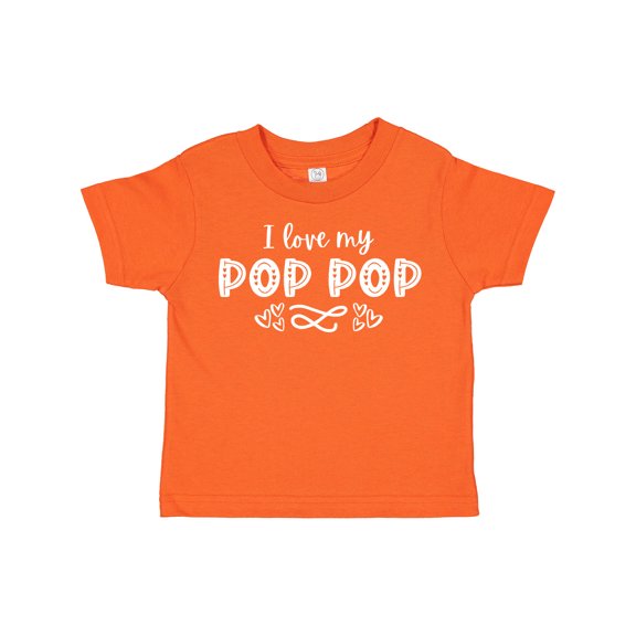 Inktastic I Love My Pop Pop with Hearts Boys or Girls Toddler T-Shirt