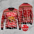 thumbnail image 3 of Suéter feo de punto con diseño de Papá Noel para Navidad, divertido, de dibujos animados de anime, estilo vintage, con grafiti, de manga larga, con estampado 3D, estilo Harajuku V8, 3 of 5