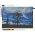 thumbnail image 3 of Diy 5d Diamond Painting Full Round Drill Kits Rhinestone Picture Art Craft para la decoración de la pared del hogar 12x16in Blue Night. Afortunado Sencillez, 3 of 5