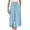 Light Blue, variant on Meichang Women's Elastic High Waist Wide Leg Capris with Pockets, Pink, XL