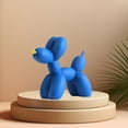 thumbnail image 4 of Adorno artístico y divertido con forma de perro con forma de globo de colores vivos: decoración llamativa y divertida para el hogar y la oficina (boca de oro azul zafiro), 4 of 7