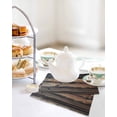 thumbnail image 4 of Black Brown Plank Kitchen Dish Towels for Drying Dishes Set of 3, Vintage Chic Wooden Grain Waffle Weave Microfiber Hand Tea Bathroom Towels Quick Dry & Absorbent Towel 12x12, 4 of 7