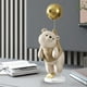 thumbnail image 4 of Figura de oso de resina con forma de globo para estante, dormitorio, soporte de TV Marrón, 4 of 8