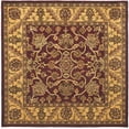 thumbnail image 2 of Safavieh Golden Jaipur Dreda Bordered Wool Area Rug, Burgundy/Gold, 6' x 6' Square, 2 of 11