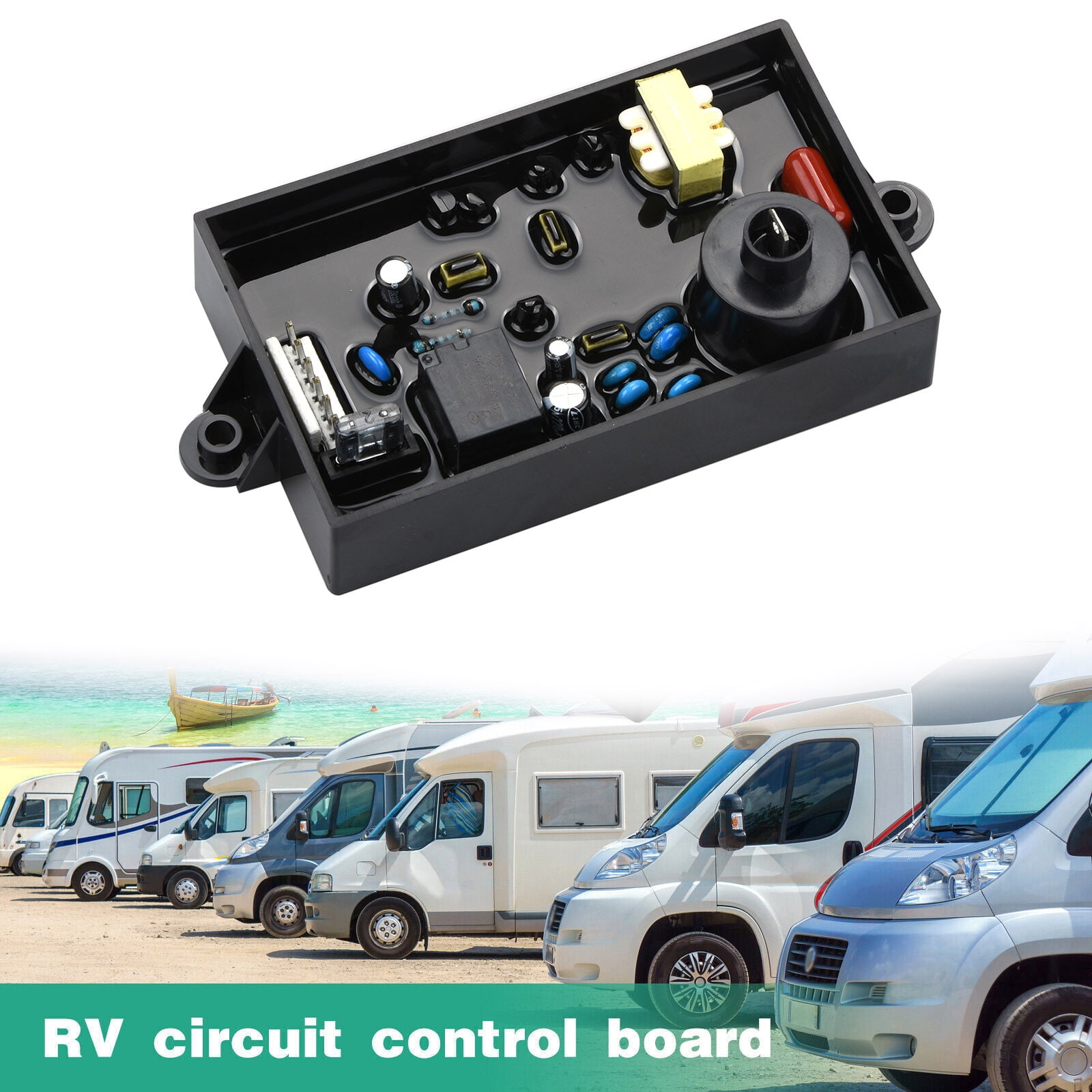 NATEFEMIN Black Water Heater Control Board for Atwood Models Voltage Spike Protection OE 91420 Rugged High Precision Factory Tested