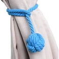 thumbnail image 1 of GHSDFBB Lot de 2 Attaches de Rideaux en Coton Naturel, Attaches de Rideaux Décoratifs Faits à la Main (Bleu), 1 of 6