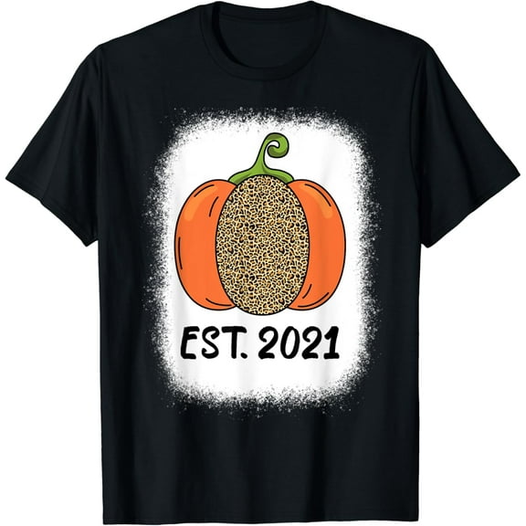 Leopard Pumpkin Tshirt Women Men Fall Autumn EST 2021 Funny T-Shirt