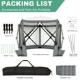 thumbnail image 3 of COBIZI 10x10ft Pop up Gazebo Screen Tent Screen House for Camping,5 Sided Pop-up Camping Canopy Shelter Tent with Sidewalls,Portable Outdoor Quick-set Hub Tent with Carrying Bag&Ground Stakes,Gray, 3 of 10