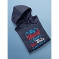 thumbnail image 3 of My Heart Beats Red White Blue Hoodie Women -Image by Shutterstock, Female Large, 3 of 4