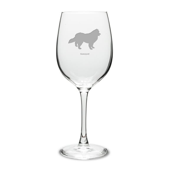 Samoyed 16 oz Classic White Wine Glass