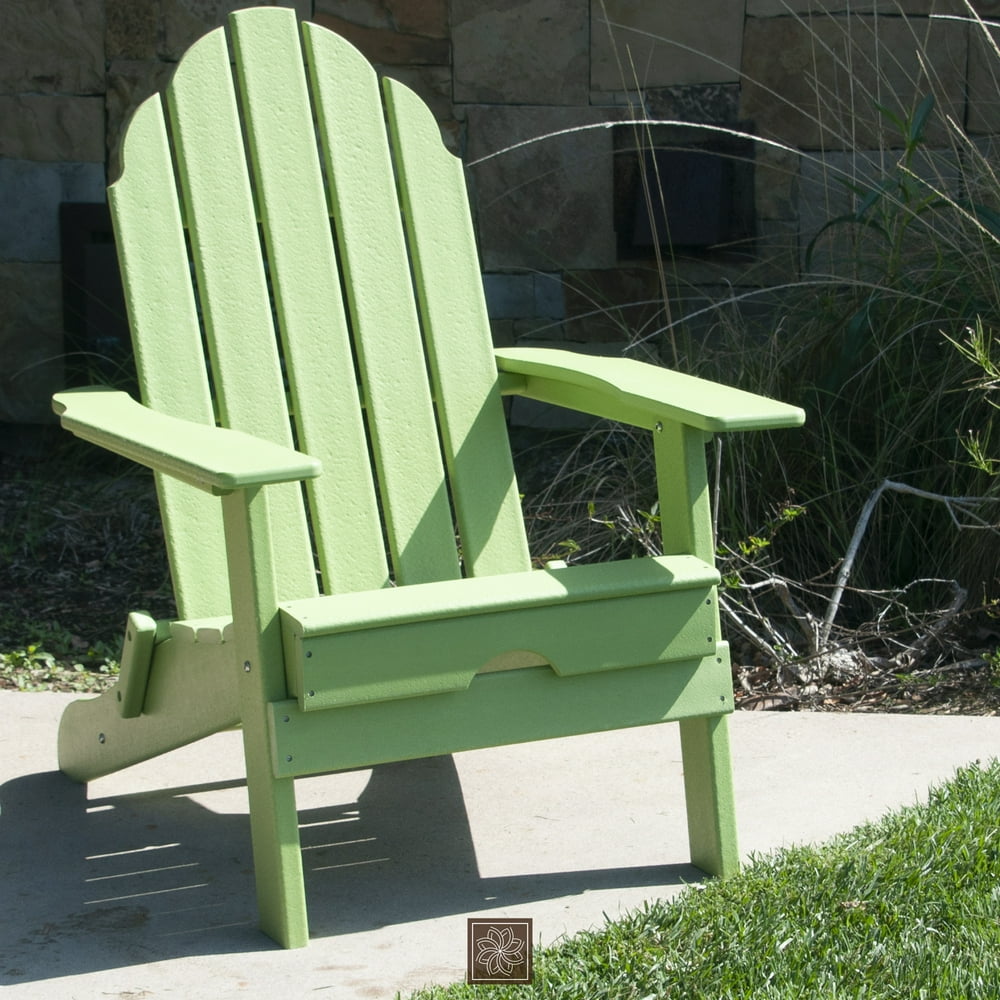 ResinTEAK Folding Adirondack Chair | HDPE Poly Lumber Plastic | Weather ...