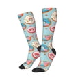 thumbnail image 2 of Balery Colorful Donut Printed Novelty Socks Men's Women's Crew Socks Sports Socks Knee High Socks Cotton Socks Quirky and Cool Socks, 2 of 9