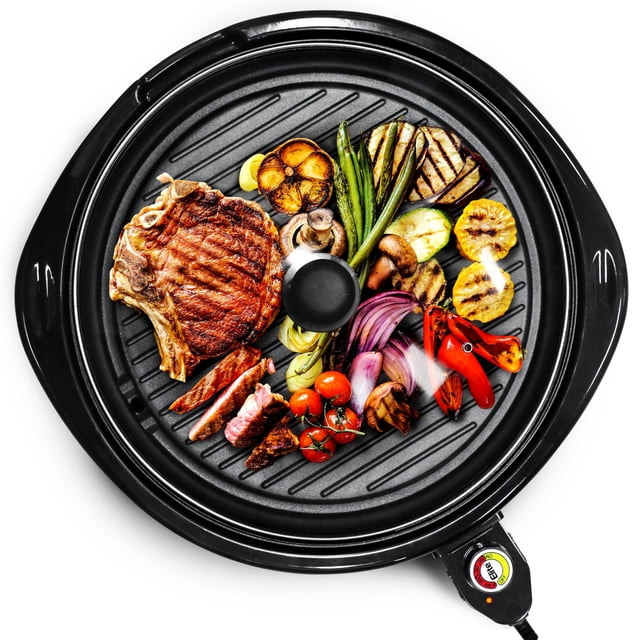 Parrilla eléctrica de interior Elite Gourmet EMG-980BX de 36 cm, 1300 W