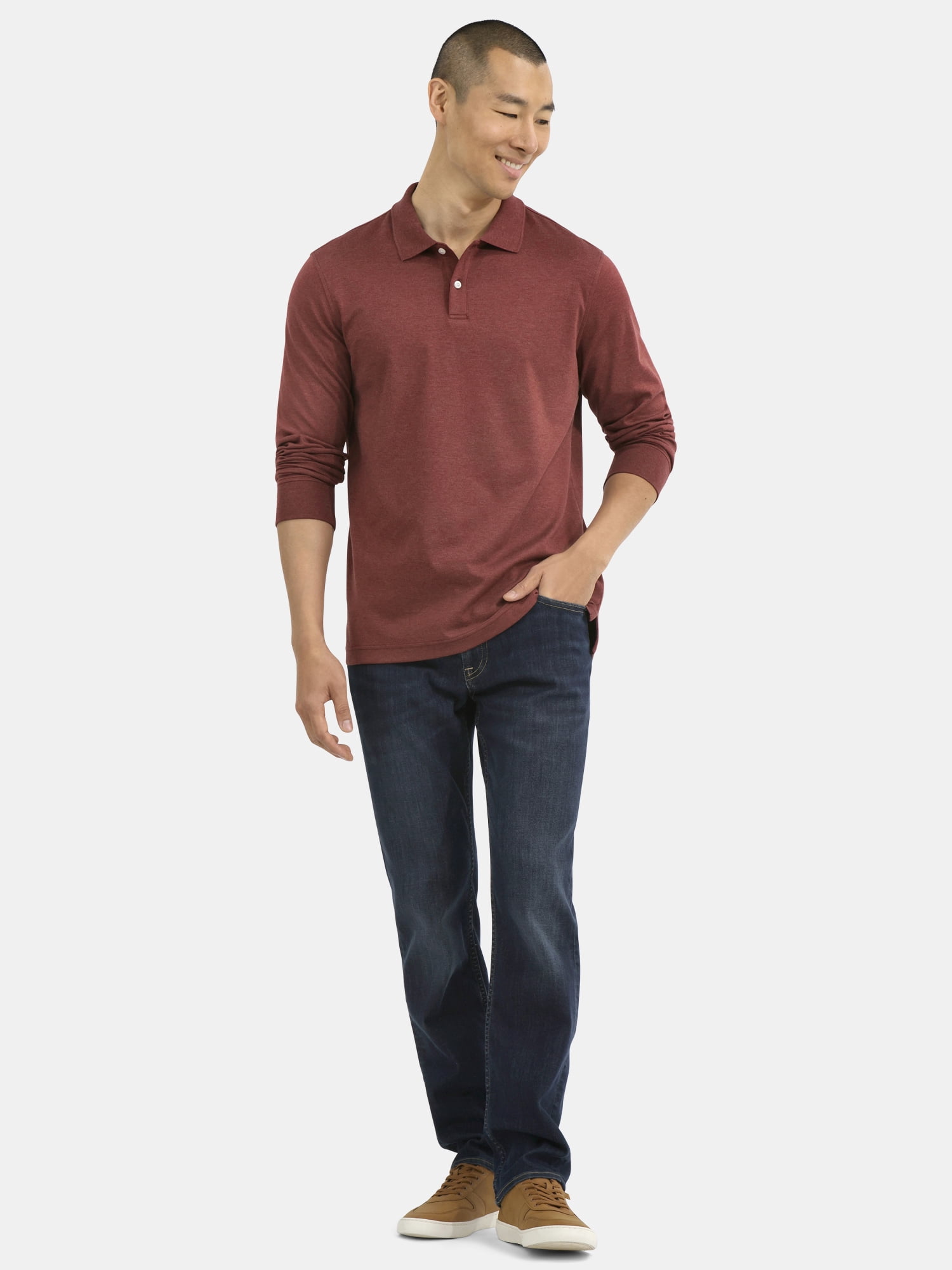 George Men’s and Big Men’s Interlock Polo Shirt, Sizes S-3XL