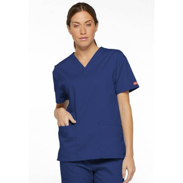 Dickies Dickies EDS Signature Women Scrubs Top, VNeck, Plus Size