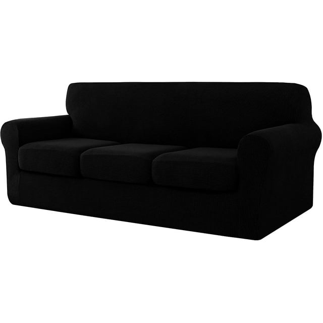CHOK 2024 Sofa Cover with Separate Cushion Slipcover Stretch Checks (Sofa Wine)
