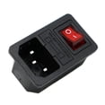 thumbnail image 1 of 10A 125V Power Outlet Inlet Modular with 5 x 16AWG Wiring 3-Pin IEC320 C14 Red, 1 of 7