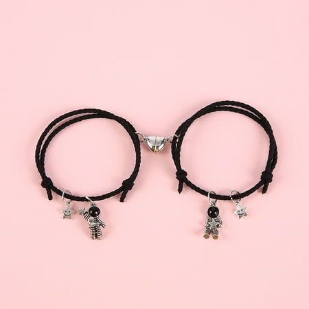 

Cartoon Magnetic Couple Bracelets with Pendant Cute Mutually Attractive Friendship Rope Gifts for Friends New