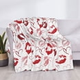thumbnail image 3 of Uemuo Red Lips Printed Throw Blanket for Couch, Fluffy Fuzzy Blankets for Bed, Sofa, Cozy Flannel Faux Fur Blanket-, 3 of 6