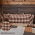 thumbnail image 3 of VHC Brands Rory Plaid Cotton Rustic Bedding King Pillow Case Set of 2, Case-21x40, Grey, 3 of 5