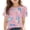 Pink-04, variant on Girls Short Sleeve Tops Cute Print Tees Summer Crew Neck Lightweight Casual T-Shirts Kids Clothing Size 3-14