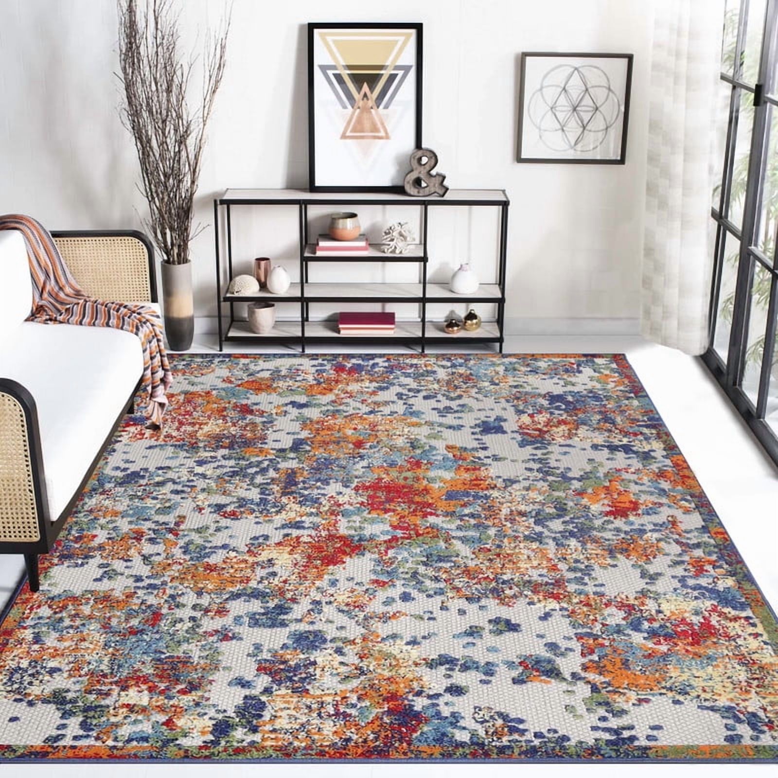 Superior Kalina Abstract Indoor/Outdoor Area Rug, 10' x 14', Cream