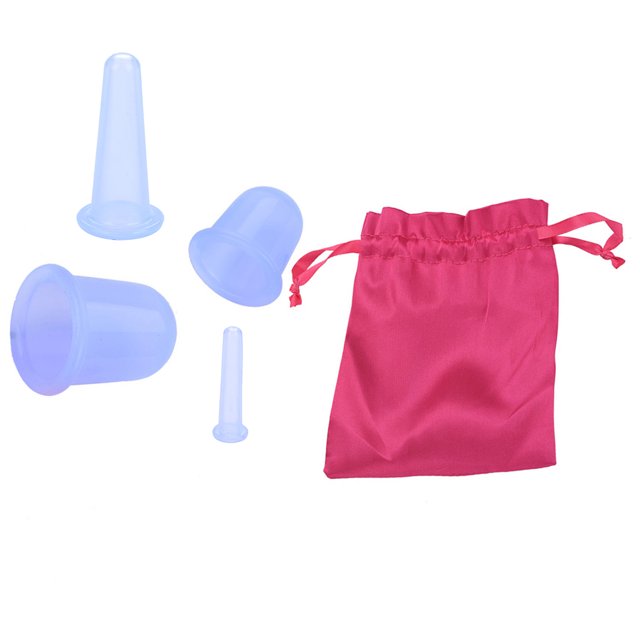 Ventouse de Massage, 4pcs / Set Silicone Vide Corps Massage Aide Ventouses Silicone Conception de Classe Mondiale