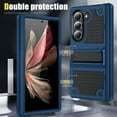 thumbnail image 2 of Dteck Case for Samsung Galaxy Z Fold 6, Shockproof Hard PC Cover with Kickstand Hinge Protective Lightweight Hybrid Silicone Case For Galaxy Z Fold 6 5G,Navyblue, 2 of 7