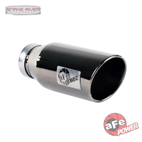 aFe Power EXH Tip 4In x 6Out x 15L Bolt-On (Blk Chrome) Exhaust 49-92018-BC