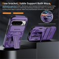 thumbnail image 6 of Rugged Phone Case for Google Pixel 11 / 11 Pro, Military Grade Shockproof Cover with Sliding Camera Lens Protector, 2-Way Kickstand, Anti-Slip, Heavy Duty Full-Body Drop Protection ﻿,Purple, 6 of 8