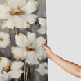 thumbnail image 3 of Pratyus White Flowers Gold Accents Soft Painting Shower Curtain Waterproof Bath Curtain with Hooks for Kids Bathroom Decor, 100% Polyester Fiber, Various Sizes Available 36"x72, 3 of 7