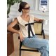 thumbnail image 5 of Blusa De Verano Con Volantes Y Lazo En Color Albaricoque, 5 of 30