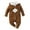 Brown, variant on Kids Sport Clothes Toddler Boys Girls Autumn Winter Long Sleeve Cloud Bear Ears Jumpsuit Romper Toddler Trendy Bodysuit Party Wear Home Casual Clothing