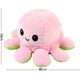 thumbnail image 4 of Pulpo gigante reversible de 50 cm. Juguete de peluche reversible. Pulpo feliz y triste. ¡Muestra tu estado de ánimo sin decir una palabra! Rosa y verde, 4 of 5