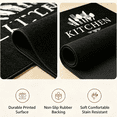 thumbnail image 5 of Washable Non-Slip Kitchen Rug Set 3-Piece, Dark Oil Resistant Runner Mats with Knife & Fork Print, 5 of 10
