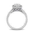 thumbnail image 4 of 1.45 Carat (Ctw) Lab-Created Crossover Halo Moissanite Engagement Ring in 10K White Gold for Women, 4 of 6