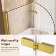 thumbnail image 3 of 34-35.5" W x 58" H Frameless Folding Pivot Bathtub Door, 1/4" Tempered Glass, 3 of 7
