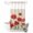 Beige, variant on No Hook Shower Curtain, Red Poppy Shower Curtains for Bathroom with See Through Top Window, Spring Summer Farmhouse Flowers Watercolor Waterproof & Washable Bath Curtain 66"x72"