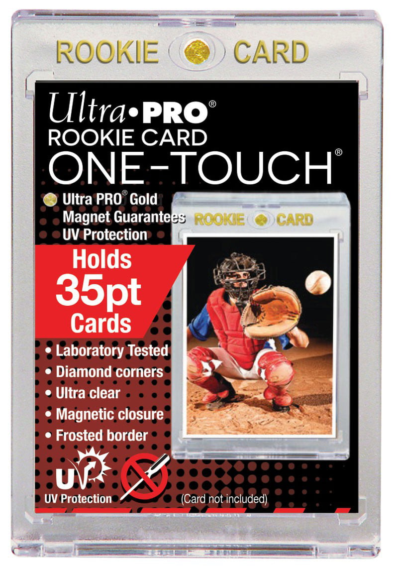 2 ULTRA PRO One Touch Magnetic Holders 75pt UV Gold Magnet New 