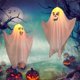 thumbnail image 2 of Fantasmas colgantes de Halloween que brillan en la oscuridad para decoración de fiesta de Halloween, lindo fantasma volador para patio delantero, patio, jardín, decoración de fiesta y decoraciones col, 2 of 5