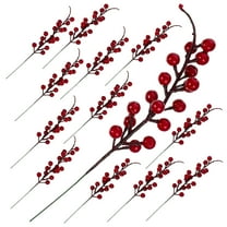 HAKIDZEL Artificial Red Berry Stems Flower Arrangement 12Pack