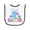 White and Black, variant on Inktastic My 1st Easter One with Bunny Ears and Tail Baby Terry Cloth Bib